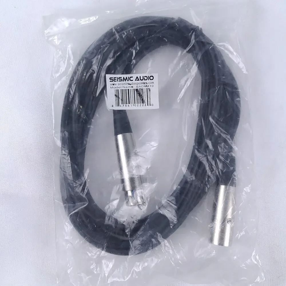 Seismic Audio 10' DMX Cable 3-Pin XLR Male Female Stage Lighting Wire SADMX10